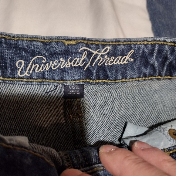 Universal Thread Washed Blue High-Rise Straight Leg Medium Wash Jeans - Picture 10 of 14